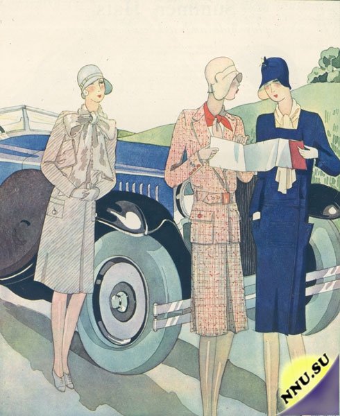 Журнальные иллюстрации и реклама автомобилей за 1900-1940 гг