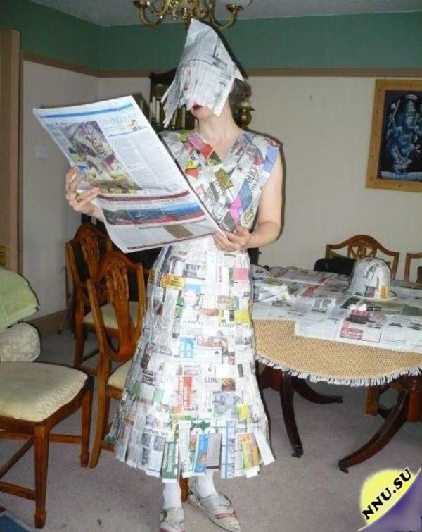 Платье из газеты