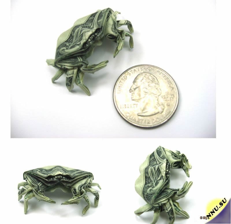 Креативное оригами с денюшек