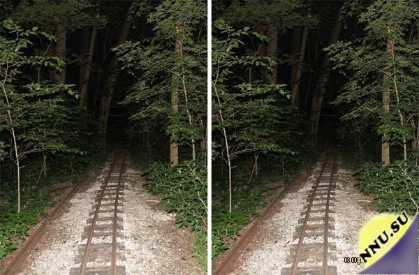Визуальные иллюзии-фокусы: железнодорожные пути