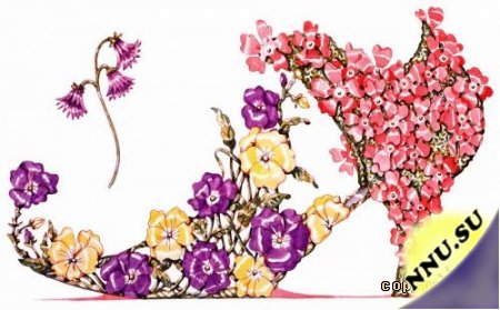 Обувь из цветов от Dennis Kyte