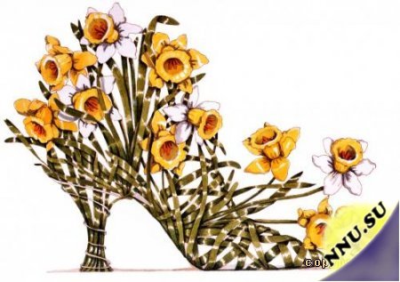 Обувь из цветов от Dennis Kyte