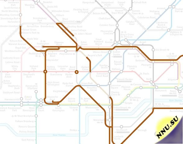 Рисунки на картах метро