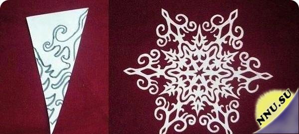 Как вырезать красивую снежинку из бумаги